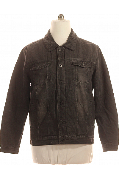 Straight Up Džínová Pánská Bunda Černá Vel. L