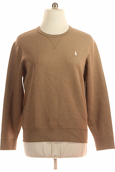 Pánská Mikina Hnědá Ralph Lauren Second Hand Vel. L