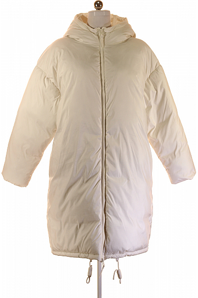 Dámská Zimní Dlouhá Bunda Bílá KARO KAUER Outlet Vel. 36