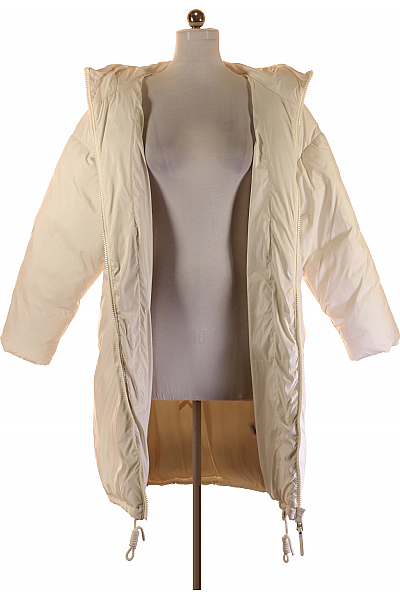 Dámská Zimní Dlouhá Bunda Bílá KARO KAUER Outlet Vel. 36