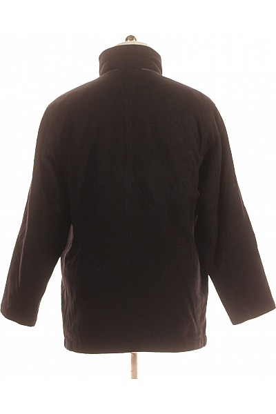 Pánský Kabát Vlněný Černý Bugatti Vel. 25