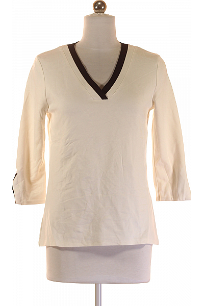 Esprit Jednoduché Dámské Tričko Černobílé Second Hand Vel. S