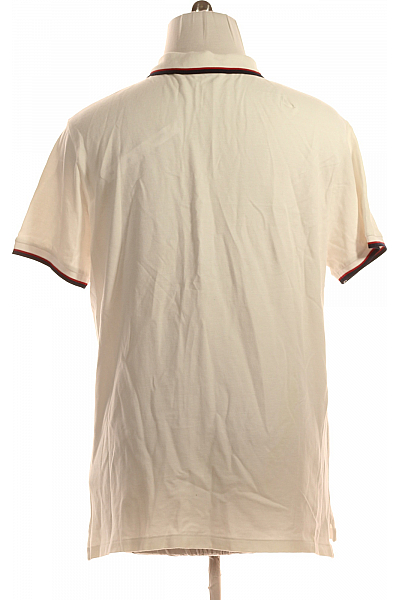 Pánské Tričko s Límečkem Bílé Ralph Lauren Second hand Vel. XL