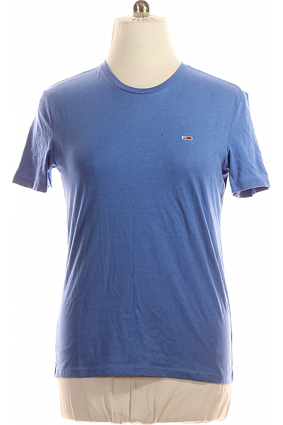 Jednoduché Pánské Tričko Modré TOMMY HILFIGER Vel. L