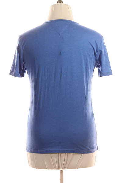 Jednoduché Pánské Tričko Modré TOMMY HILFIGER Vel. L