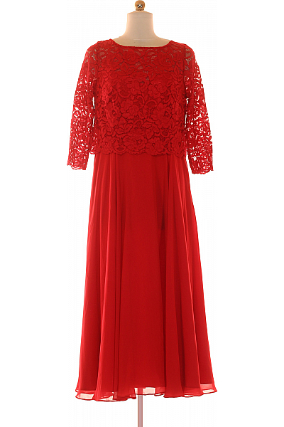 Christian Berg Šaty Červené Second Hand Vel. 40