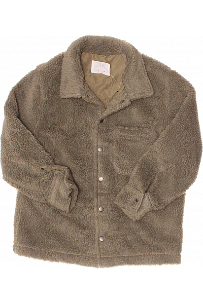 ZARA Dámský Kožich Khaký