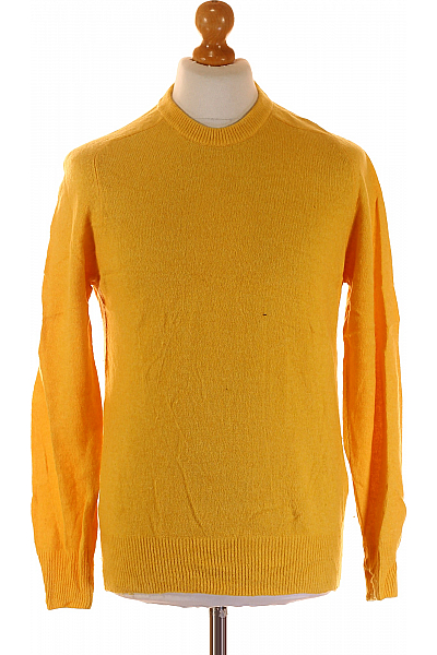 Pánský Svetr Vlněný Žlutý ZARA Vel. L