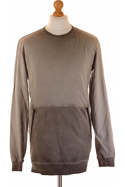 Solid Pánská Mikina Bez Zapínání Šedá Vel. S