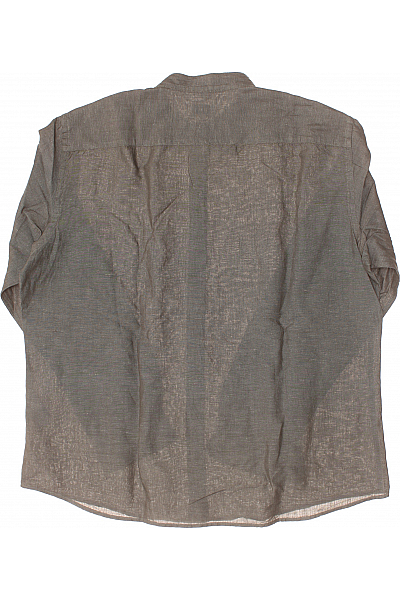 Jake*s Pánská Košile Jednobarevná Lněná Zelená Vel. XL