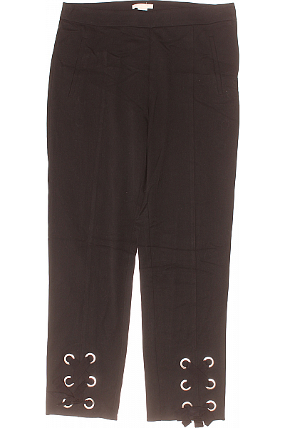 Dámské Kalhoty Rovné Černé Second Hand Vel.  40 Dámské Kalhoty Rovné Černé Second Hand Vel.  40