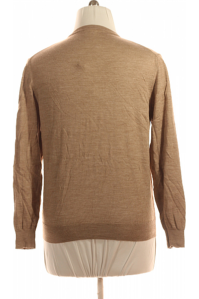 Pánský Svetr Meriný Hnědý Vel. 52