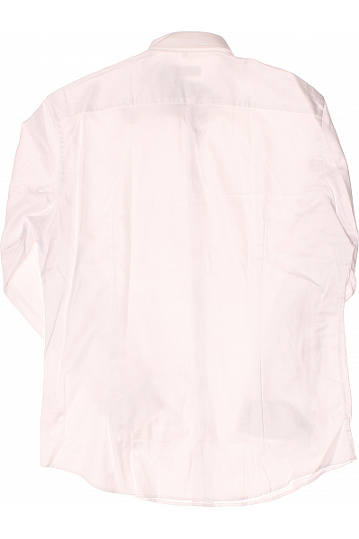 Jake*s Pánská Košile Jednobarevná Bílá Vel. 43/44