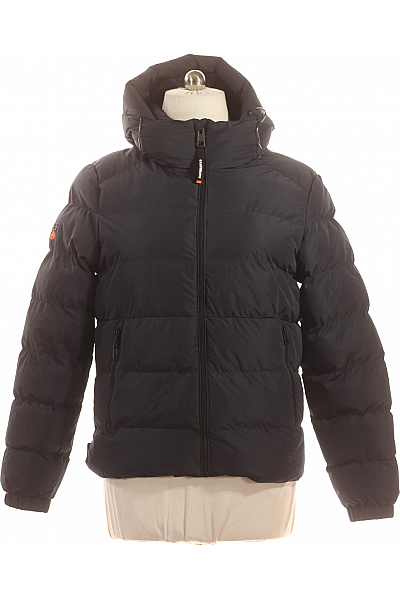 Zimní Pánská Bunda Modrá SUPERDRY Second Hand Vel. L