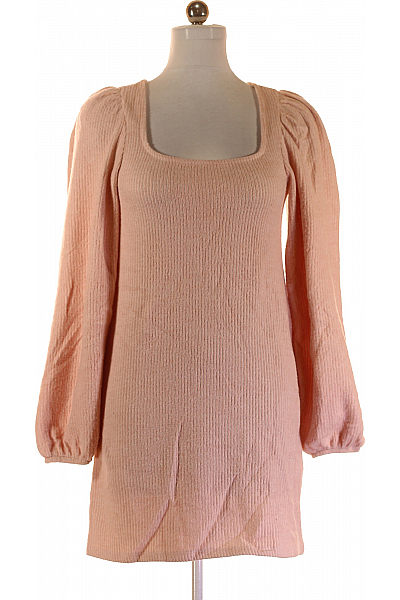 CLOCKHOUSE  Šaty Pletené Růžové Vel. L