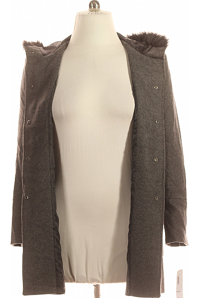 Dámský Dlouhý Kabát Šedý Vel. 44