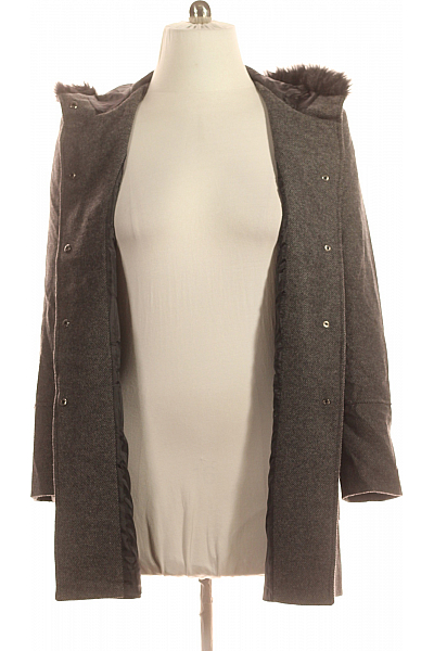 Dámský Dlouhý Kabát Šedý Vel. 44