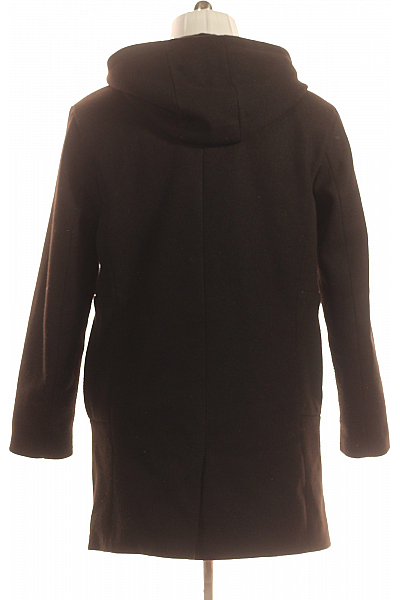 FSBN Pánský Dlouhý Kabát Černý Vel. M