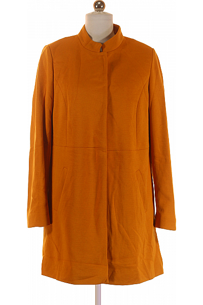 Krátký Dámský Kabát Žlutý COMMA Second Hand Vel. 38