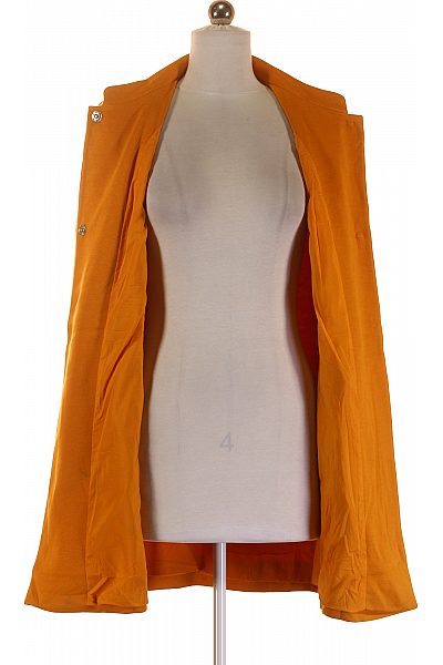 Krátký Dámský Kabát Žlutý COMMA Second hand Vel. 38