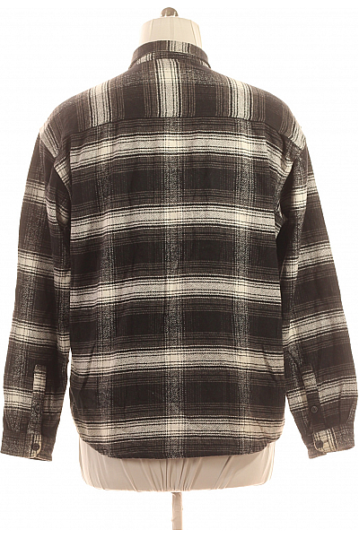 Smog Vzorovaná Pánská Košile Černobílá Second hand Vel. L