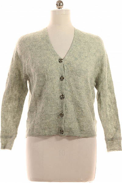 Dámský Svetr Vlněný Zelený Esprit Second Hand