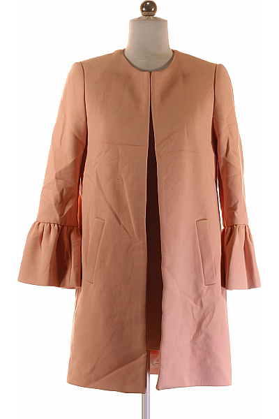 ZARA Dámský Kabát Růžový Vel. S