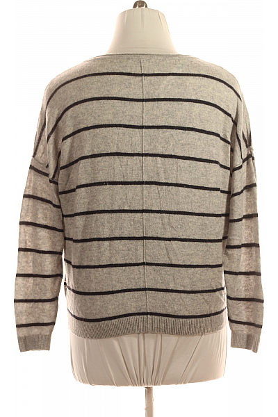 Dámský Pulovr Vlněný Šedý TOMMY HILFIGER Second hand Vel. L