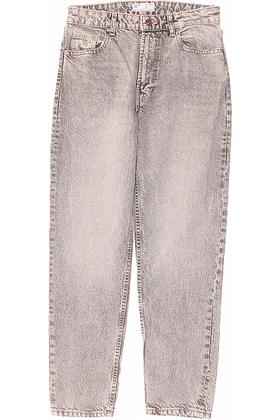 Dámské Džíny Šedé Bershka Vel. 38 Dámské Džíny Šedé Bershka Vel. 38