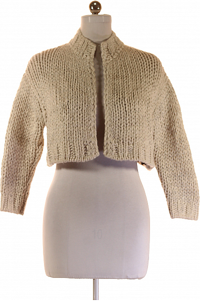 ZARA Dámský Svetr Béžový Second Hand Vel.  M