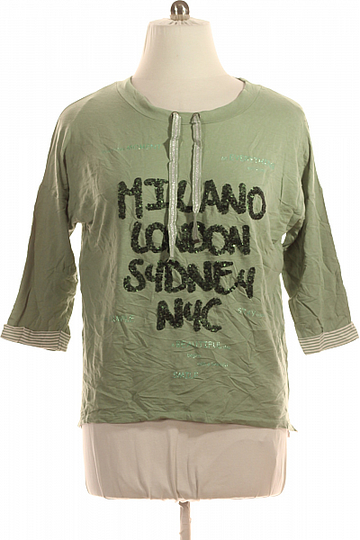 Dámské Tričko S Potiskem Zelené Vel. 44