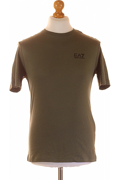 Jednoduché Pánské Tričko Zelené ARMANI Vel. XS