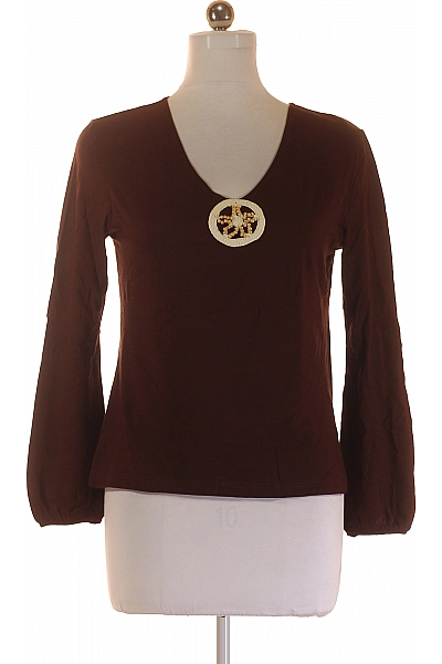 Dámské Tričko S Potiskem Hnědé Vel.  42