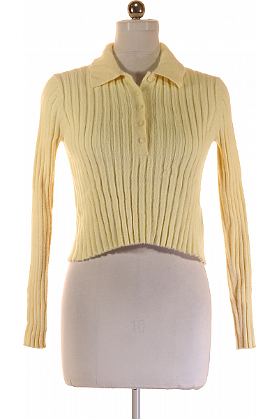ZARA Dámský Pulovr Žlutý Second Hand Vel. M ZARA Dámský Pulovr Žlutý Second Hand Vel. M