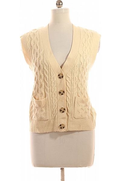 Kratká Dámská Vesta Béžová