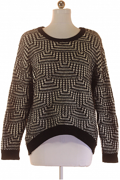 Dámský Svetr Černobílý Gina Second hand Vel. 40