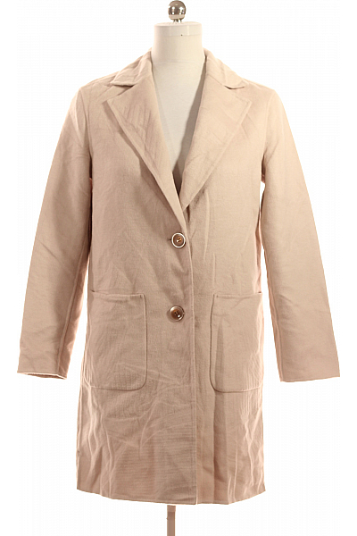 COMMA Dámský Kabát Vlněný Béžový Vel. 34