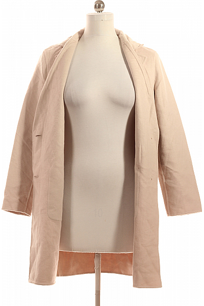 COMMA Dámský Kabát Vlněný Béžový Vel. 34