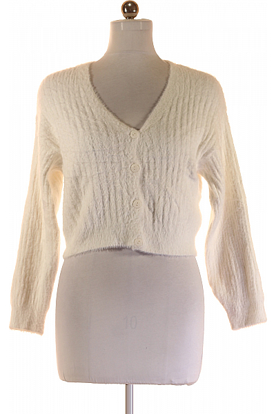 Dámský Cardigan Bílý Bershka Vel.  M