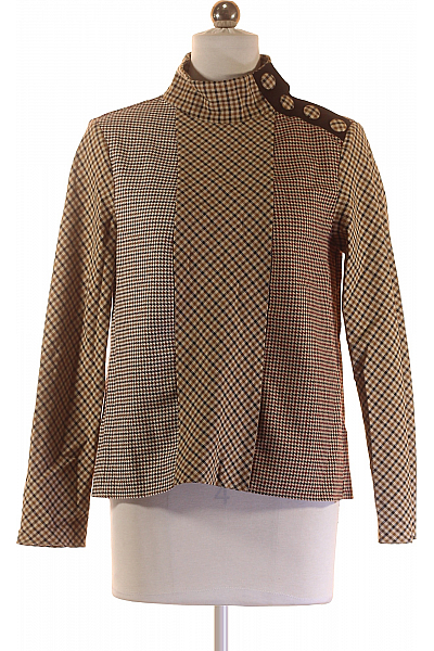 ZARA Vzorovaná  Halenka Hnědá Vel. XS ZARA Vzorovaná  Halenka Hnědá Vel. XS