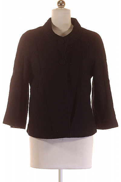 Teplé Dámské Sako Vlněné Černé Second Hand Vel.  36 Teplé Dámské Sako Vlněné Černé Second Hand Vel.  36