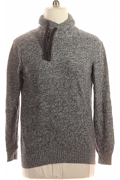 Pánský Pulovr Modrý Straight Up Second Hand Vel. L Pánský Pulovr Modrý Straight Up Second Hand Vel. L