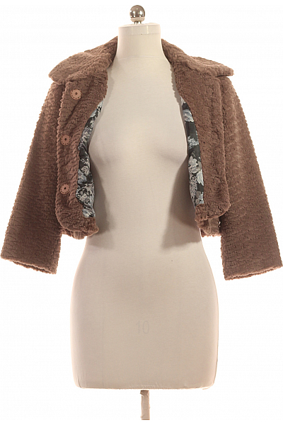 ZARA Krátký Dámský Kabát Hnědý Vel.  M