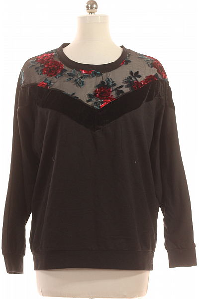 Vzorovaná  Halenka Černá Vel.  40