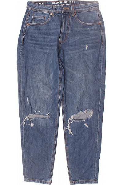 CLOCKHOUSE Roztrhané Dámské Džíny Modré Vel. 38