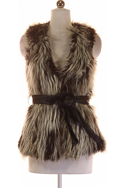 Amisu Kratká Dámská Vesta Černobílá Vel. 34