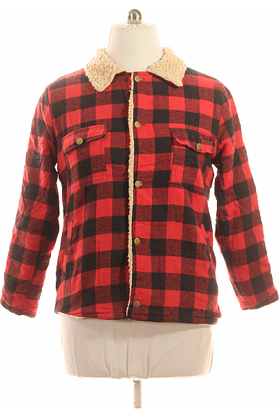 Krátký Pánský Kabát Červený Vel. M