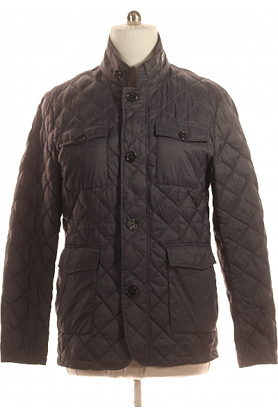 Prošívaná Pánská Bunda Modrá Second Hand Vel. 52