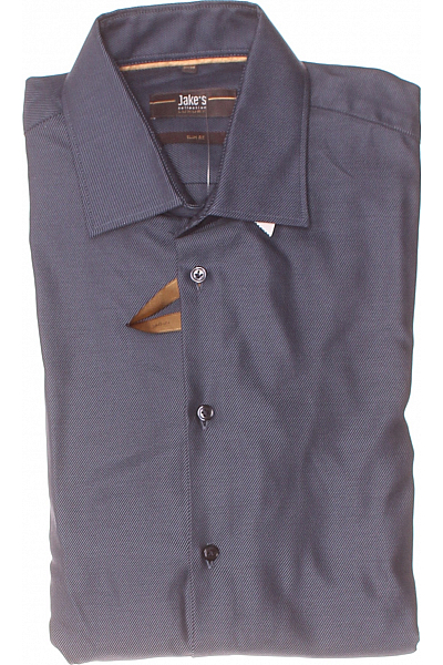 Pánská Košile Jednobarevná Modrá Jake*s Vel. 37/38