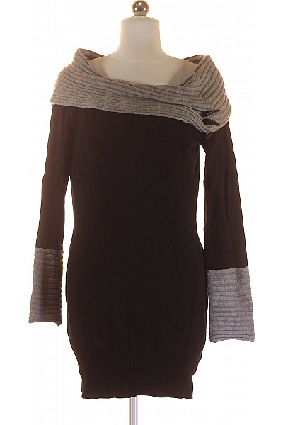 RAINBOW  Šaty Pletené Černé Vel. 40/42